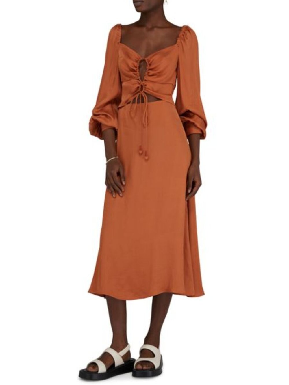 FARM Rio Caramel Cutout Maxi Dress
